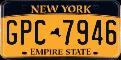 NY license plate GPC7946