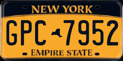 NY license plate GPC7952
