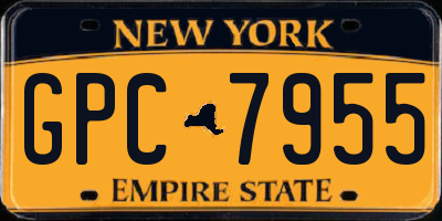NY license plate GPC7955