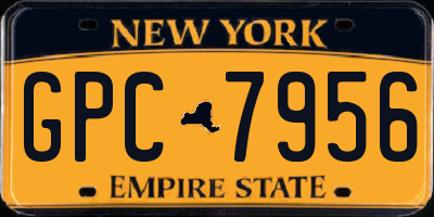 NY license plate GPC7956