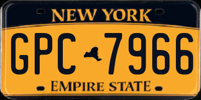 NY license plate GPC7966