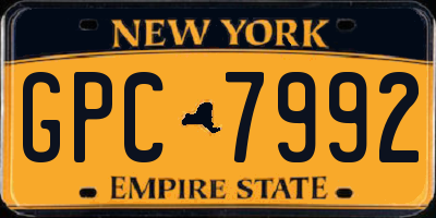 NY license plate GPC7992