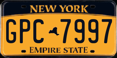 NY license plate GPC7997