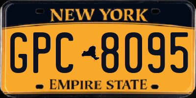 NY license plate GPC8095