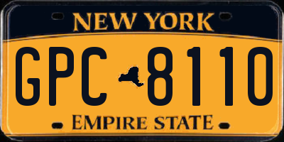 NY license plate GPC8110
