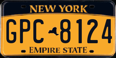 NY license plate GPC8124