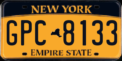 NY license plate GPC8133