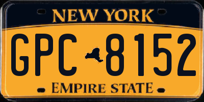 NY license plate GPC8152