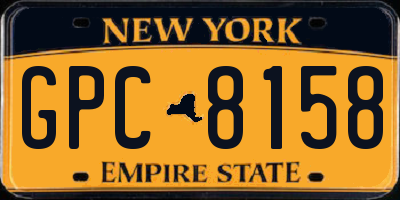 NY license plate GPC8158