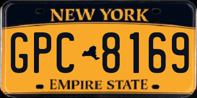 NY license plate GPC8169