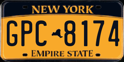 NY license plate GPC8174