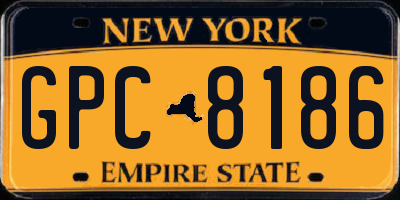 NY license plate GPC8186