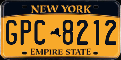 NY license plate GPC8212