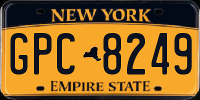 NY license plate GPC8249