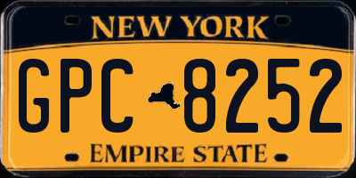 NY license plate GPC8252