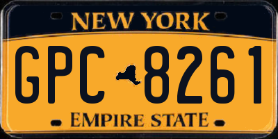 NY license plate GPC8261