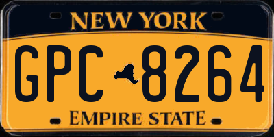 NY license plate GPC8264