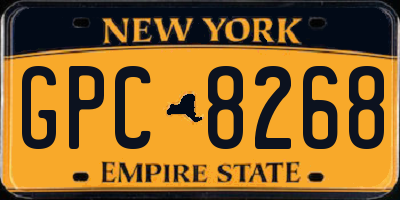 NY license plate GPC8268