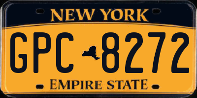 NY license plate GPC8272