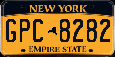 NY license plate GPC8282