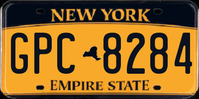 NY license plate GPC8284