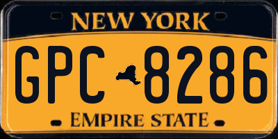 NY license plate GPC8286