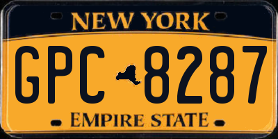 NY license plate GPC8287