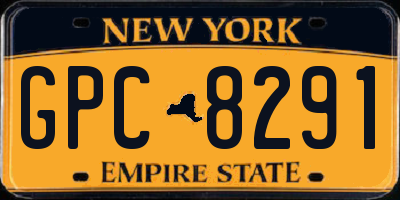 NY license plate GPC8291