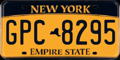 NY license plate GPC8295