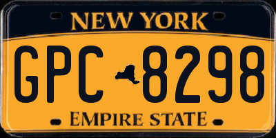 NY license plate GPC8298