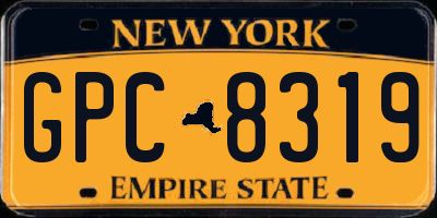 NY license plate GPC8319