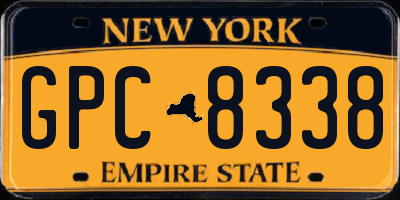 NY license plate GPC8338