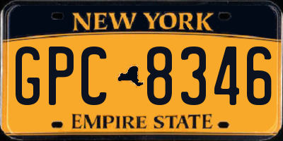 NY license plate GPC8346