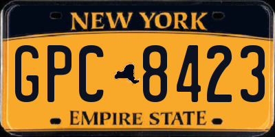NY license plate GPC8423