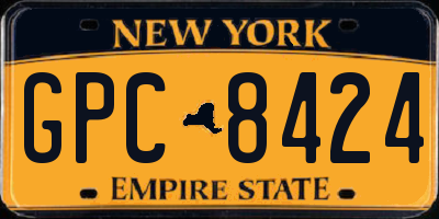 NY license plate GPC8424