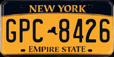 NY license plate GPC8426