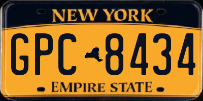 NY license plate GPC8434