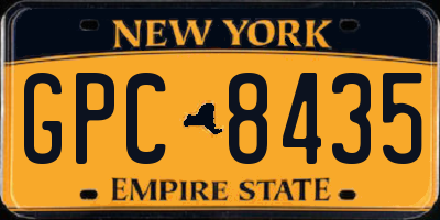 NY license plate GPC8435