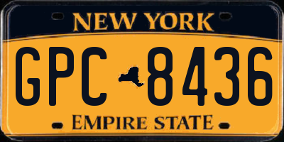 NY license plate GPC8436