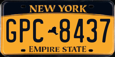 NY license plate GPC8437