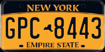 NY license plate GPC8443