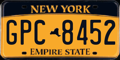 NY license plate GPC8452