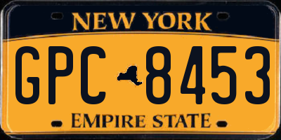 NY license plate GPC8453