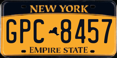 NY license plate GPC8457