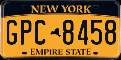 NY license plate GPC8458