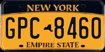 NY license plate GPC8460