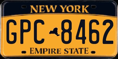 NY license plate GPC8462
