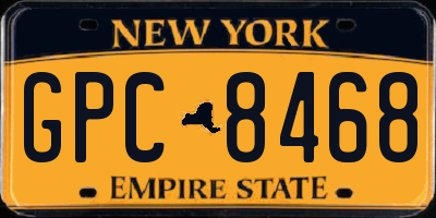 NY license plate GPC8468