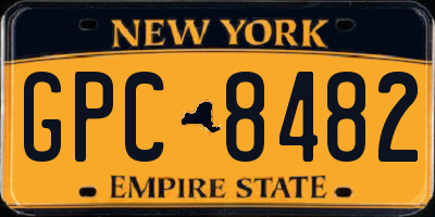 NY license plate GPC8482