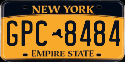 NY license plate GPC8484